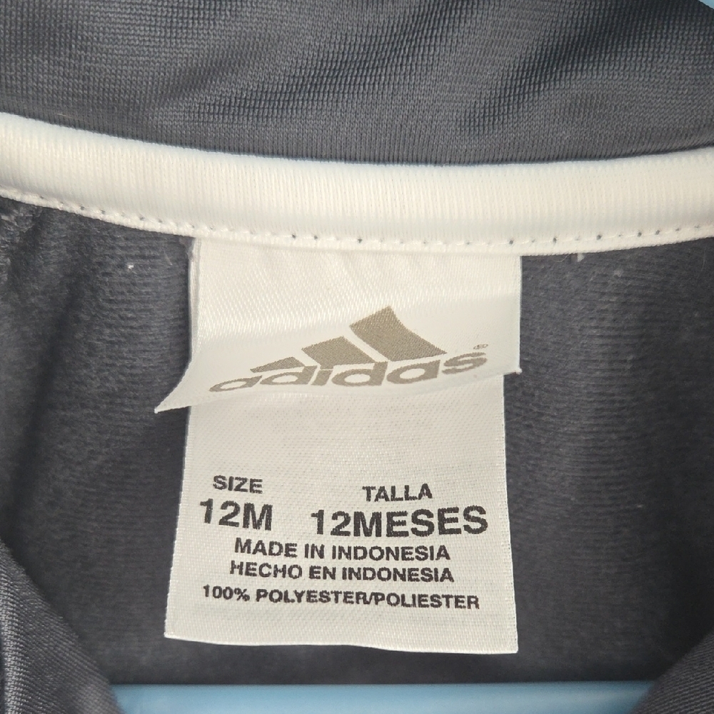 Adidas Kids Tracksuit - Dark Gray with White Stripes - Picture 3 of 15